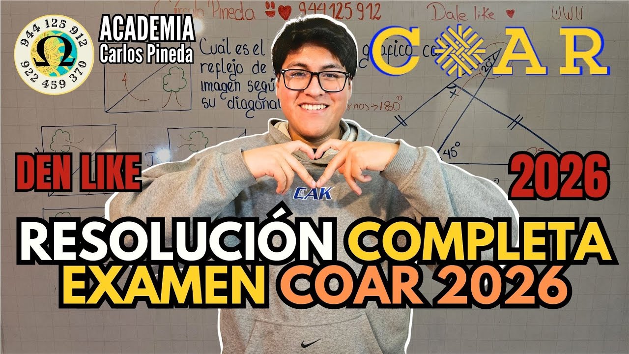 SOLUCIÓN COMPLETA EXAMEN COAR 2026 BIEN EXPLICADO| 8 FEBRERO |ACADEMIA OMEGA CONTACTO 9-44-1-25-9-12