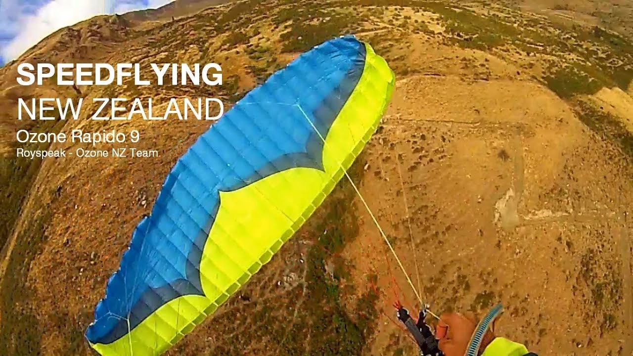 Speedflying in Roys Peak  -  Ozone New Zealand team