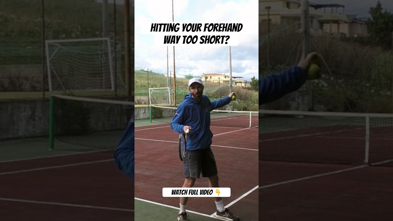 Hitting Your Forehand Way Too Short? #tennis #tennisforehand #forehand #tenniscoach #jmtennis