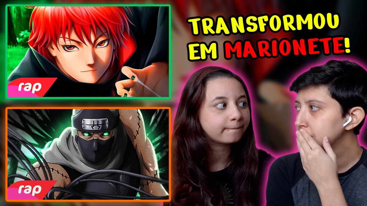 REACT RAP DO SASORI e RAP DO KAKUZU (NARUTO) | 7 MINUTOZ