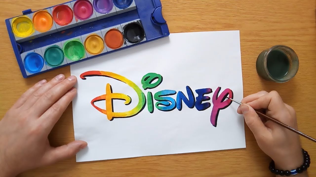 rainbow Disney logo - painting