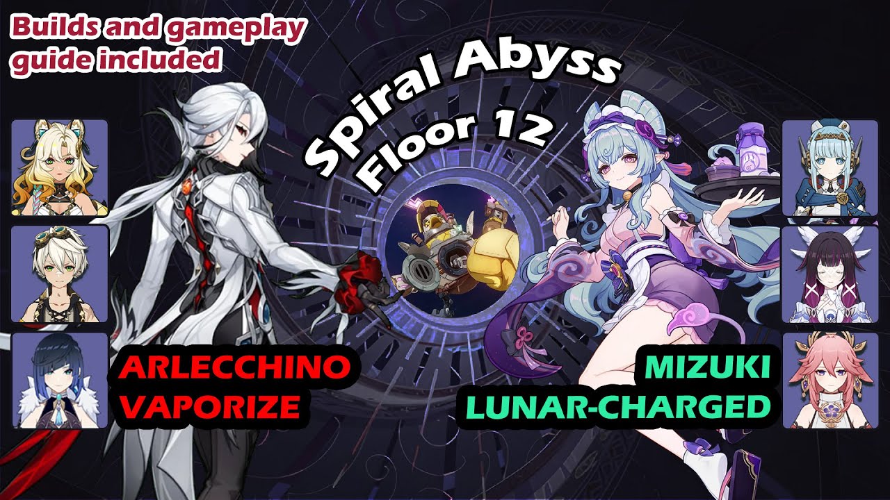 (6.3) Arlecchino Vaporize, Mizuki Lunar-Charged - Genshin Impact Spiral Abyss Floor 12