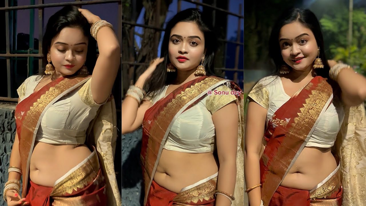 Saree lover saree fashion | saree review | beautiful sonu with white and mehroon colour saree | 2024
