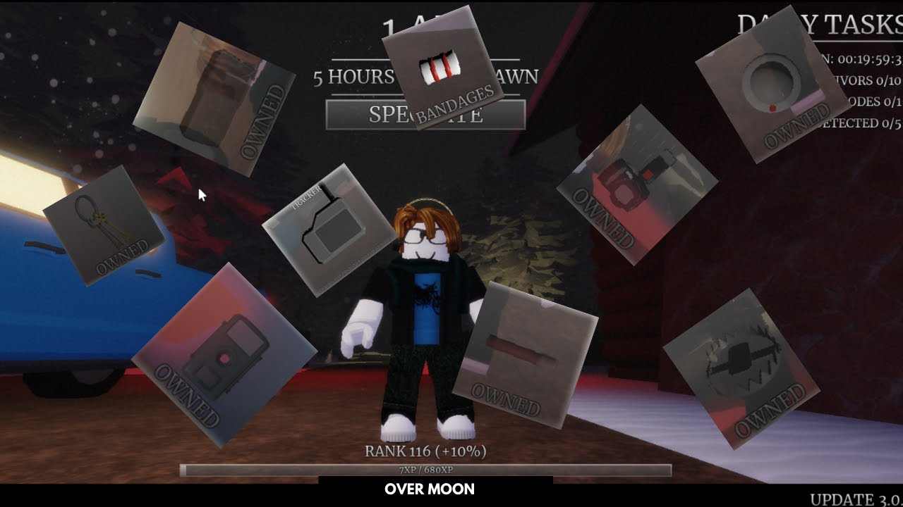 All Gear Showcase/Guide - Survive the night ROBLOX