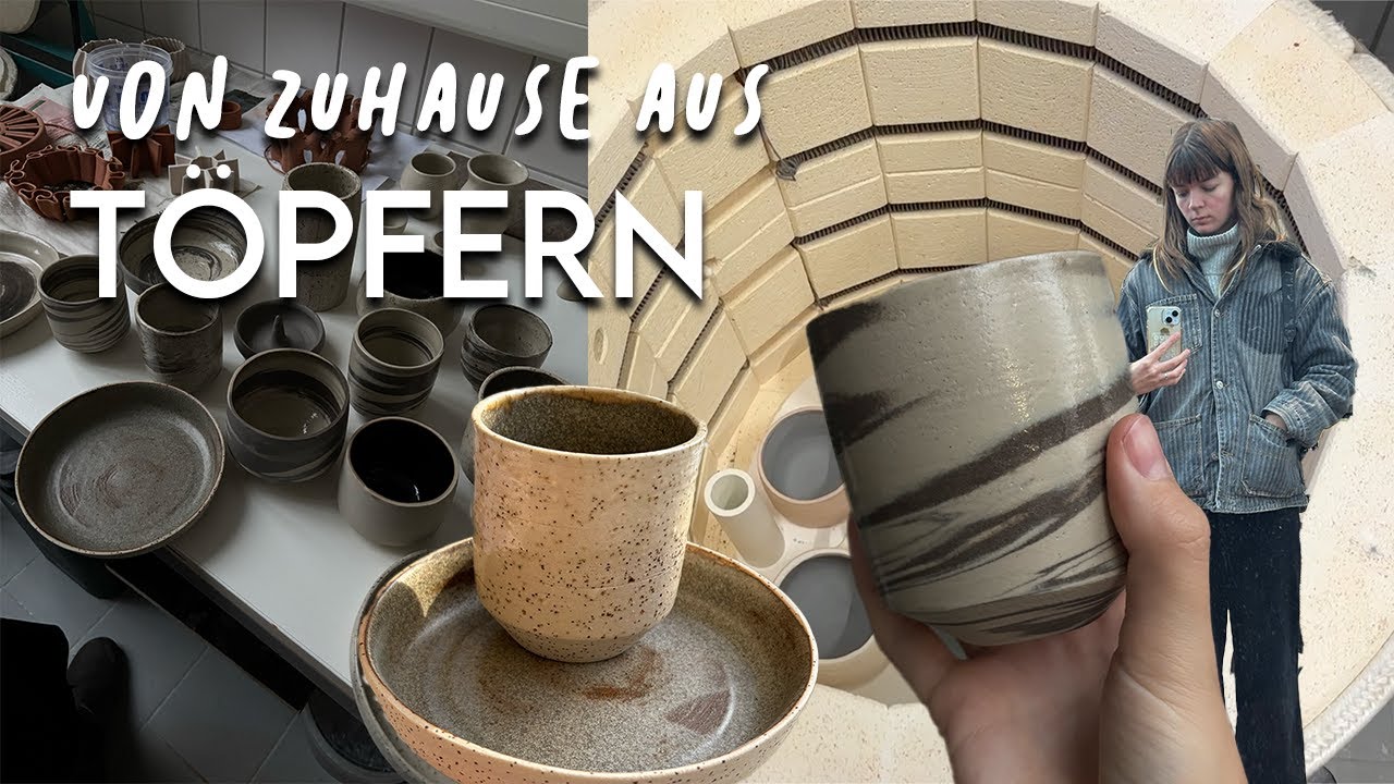von zuhause t&ouml;pfern & Ofen ausr&auml;umen | Pottery Vlog