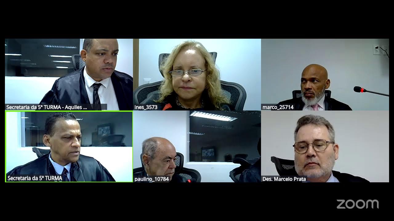 38ª SESSÃO ORDINÁRIA PRESENCIAL DA 5ª TURMA DO TRT5