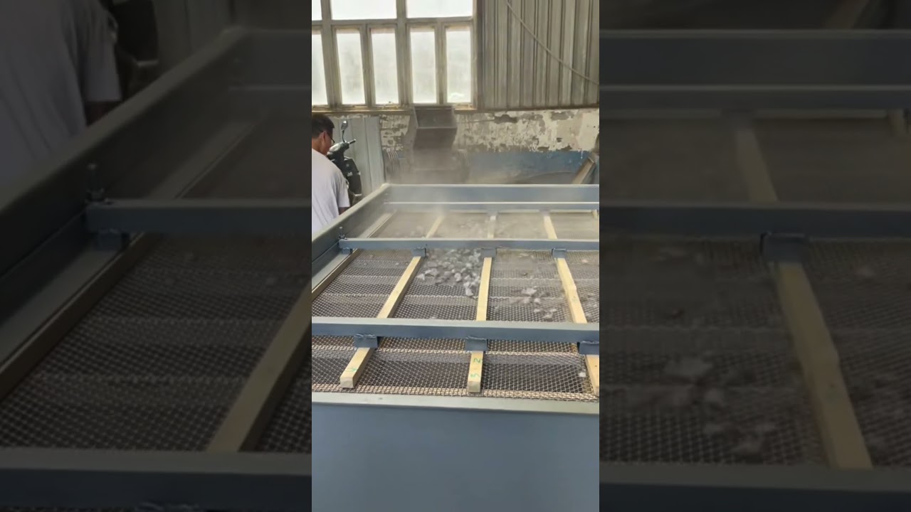 Stone production line equipment, double-layer vibrating screen, two motors, high efficiency #screen
