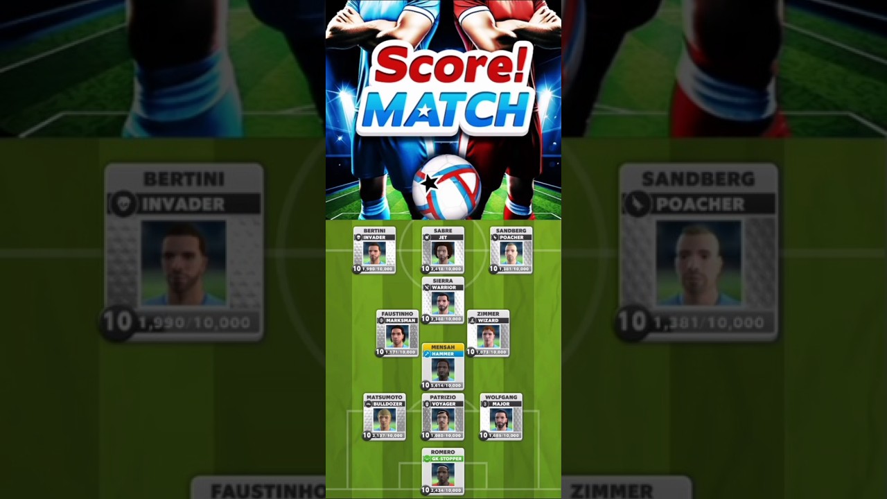 Score Match Super Silver Team 3-1-2-1-3 Formation  Infinity Gameplay