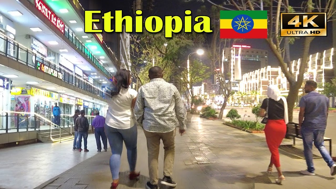 ለማመን የሚከብድ በመብራት የተንቆጠቆጠው  የቦሌ መንገድ  Addis Ababa Walking Tour @Night(371) , 🇪🇹 Ethiopia [4K]