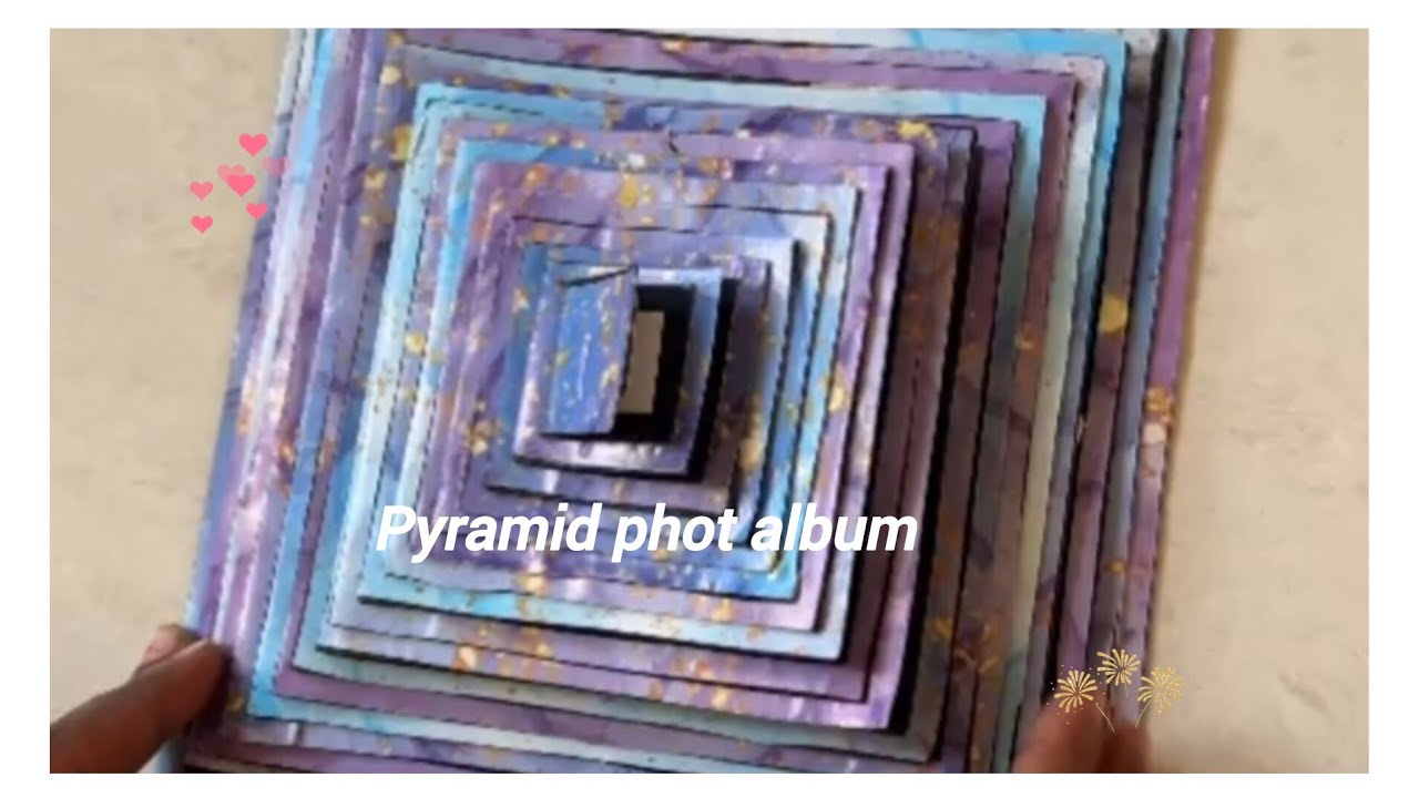 How to make Pyramid photo album/Pyramid card making step by step tutorial/Handmade album #Pyramid