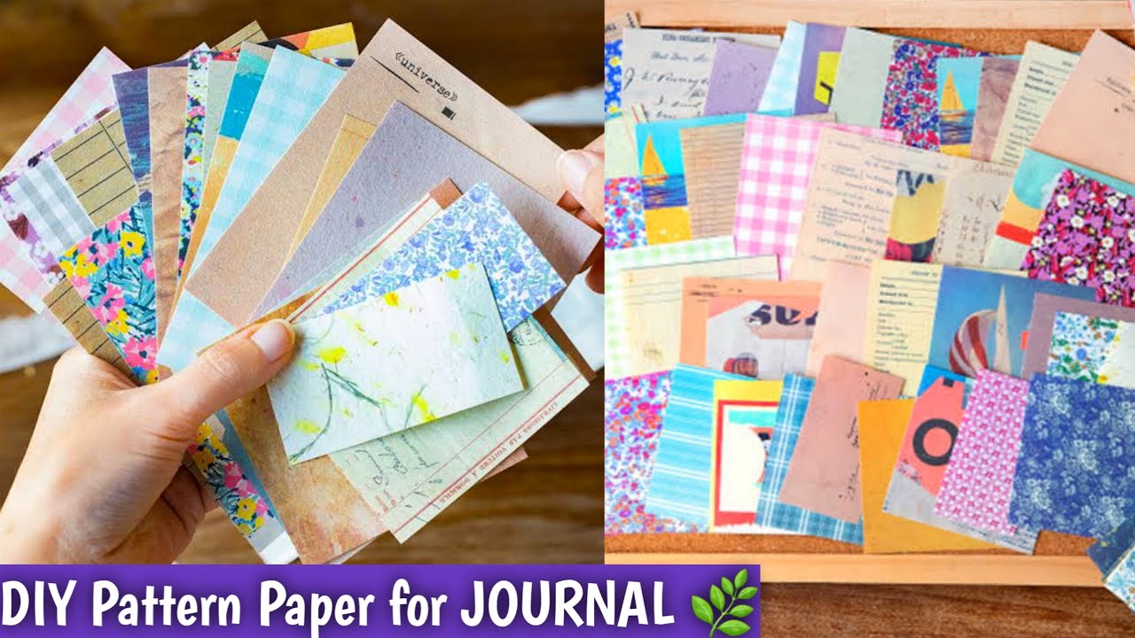 How to make Pattern paper for JOURNAL 😍 DIY Pattern paper at Home #craftersworld #journal #diy