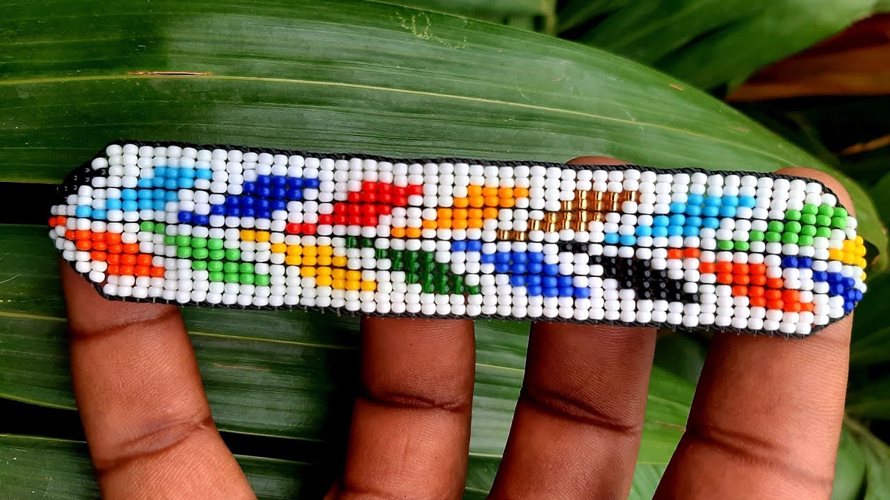 Beaded Flower Pattern loom frienship bracelet