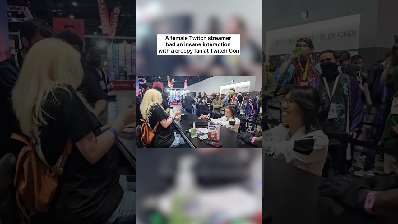 A Female Twitch Streamer Had An Insane Interaction With Creepy Fan At Twitch Con #twitchcon