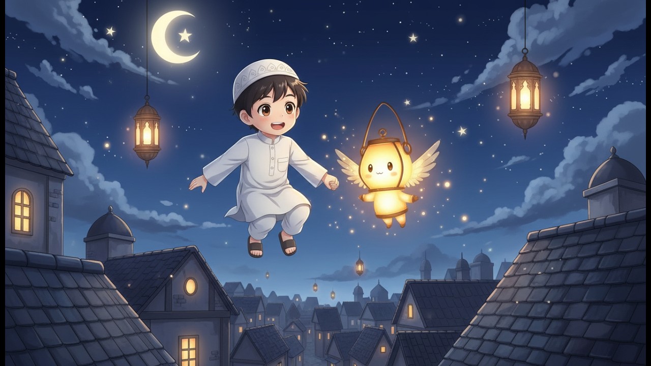 The Little  Magical Lantern 0f Ramadan | Ghibli Style (ASMR)  For Kids ✨