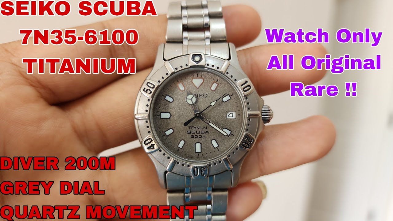 SOLD SEIKO SCUBA DIVER 200M 7N35-6100 TITANIUM QUARTZ RARE ALL ORIGINAL FOLLOW IG LakoneWatch