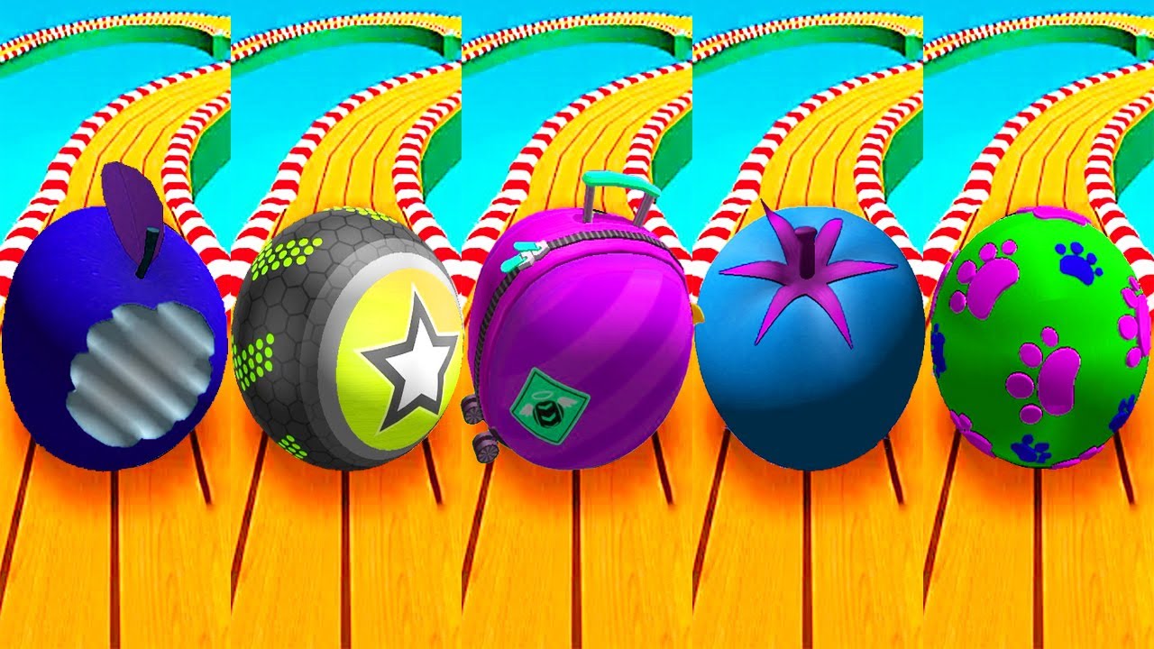 Going Balls - Pink Red Black White Yellow Green Blue Balls! Race-454