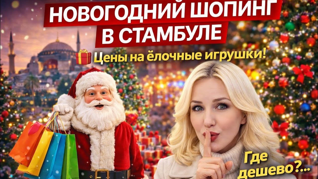 🛍️ НОВОГОДНИЙ ШОПИНГ В СТАМБУЛЕ‼️Цены на ёлочные игрушки и подарки🎁