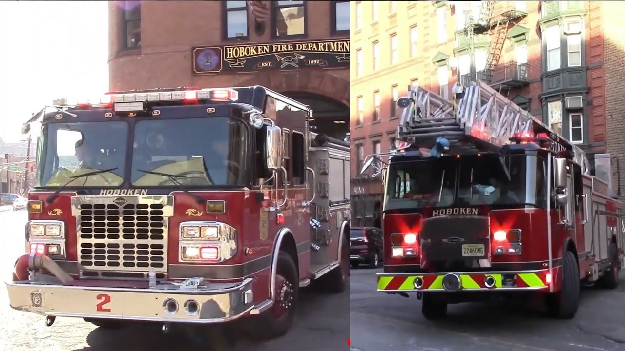 EVERY FIREHOUSE OF THE HOBOKEN FIRE DEPARTMENT RESPONDING INDIVIDUALLY FROM QUARTERS