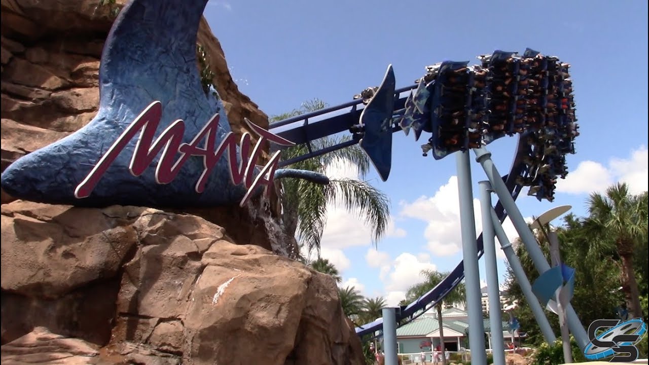 Manta Review SeaWorld Orlando B&M Flying Coaster