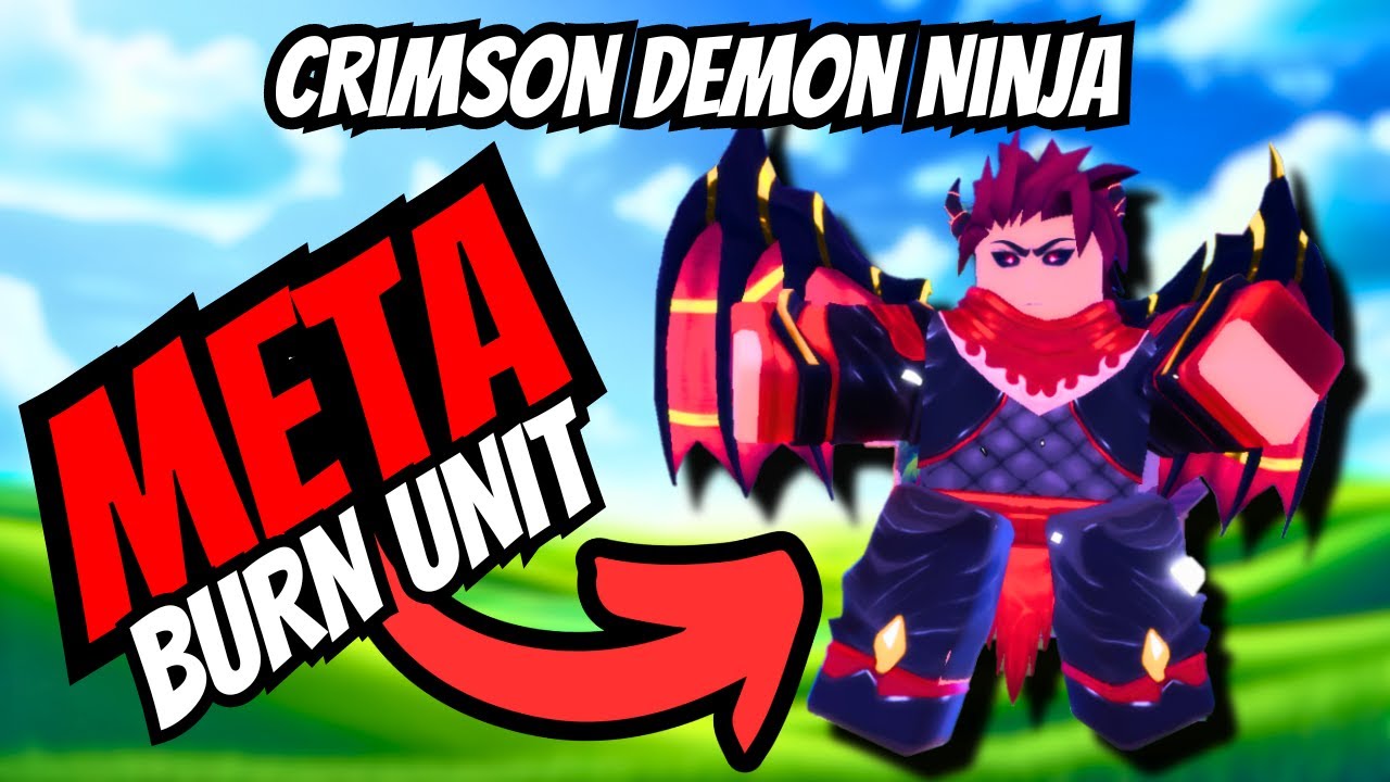 Fire Demon Ninja and Crimson Demon Ninja Showcase [ Anime Defenders ] Roblox