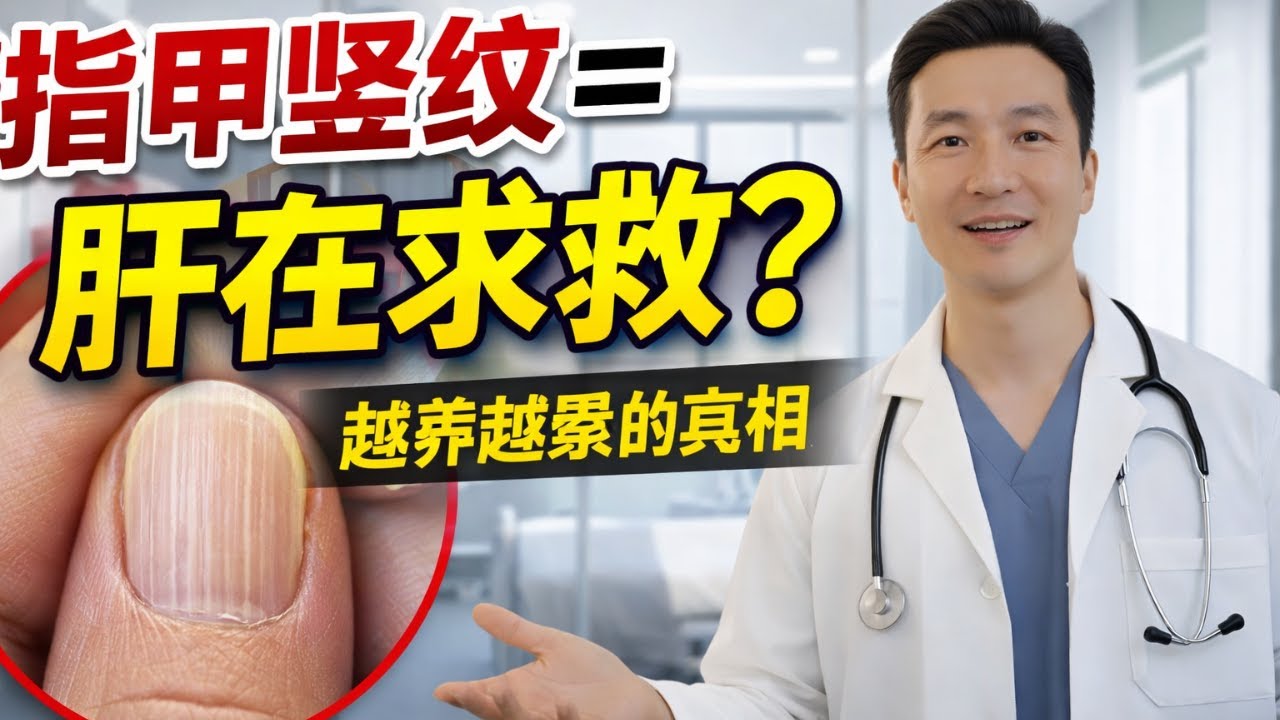 指甲一出现这种竖纹，肝脏早已在“求救”！很多人现在才明白，难怪越养越累