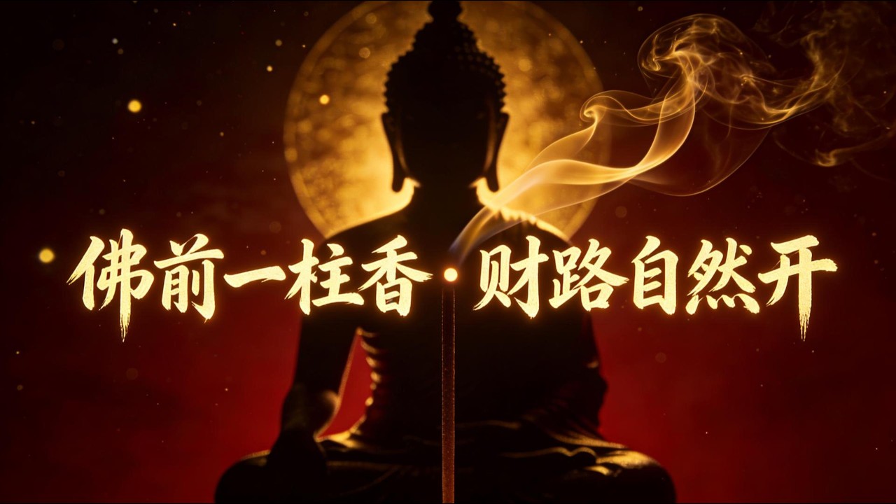《佛前一炷香 · 財路自然開》｜財神佛曲 第05首｜聽完就安心的招財佛樂