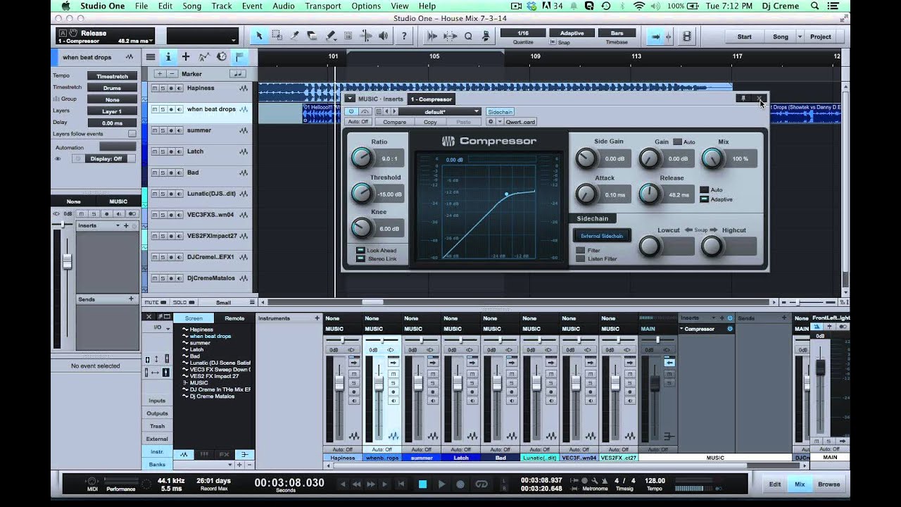 Presonus Studio One: Ducking Effect for Dj Drops on Mixes