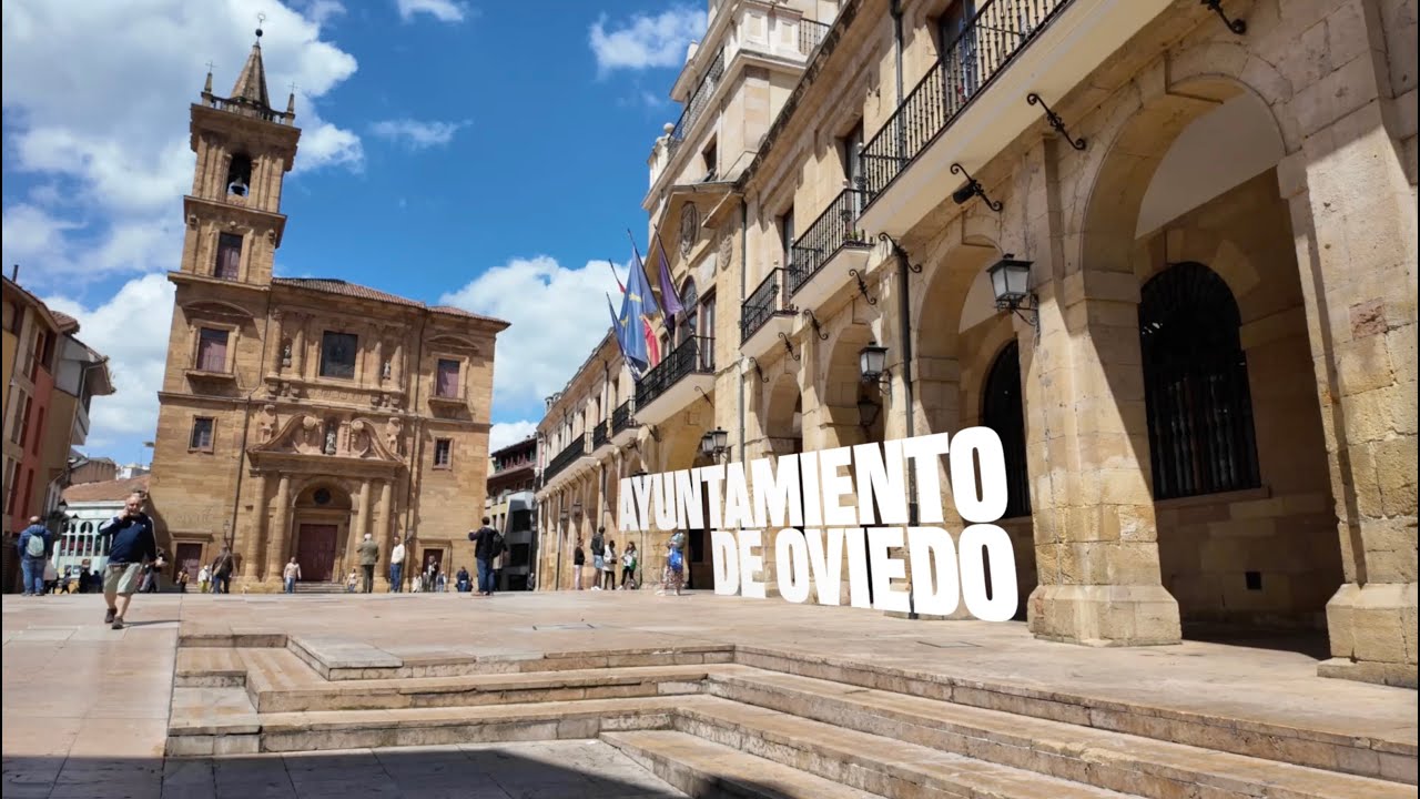 Walk through Oviedo, Asturias, Spain - City Center - Campo San Francisco - Cathedral