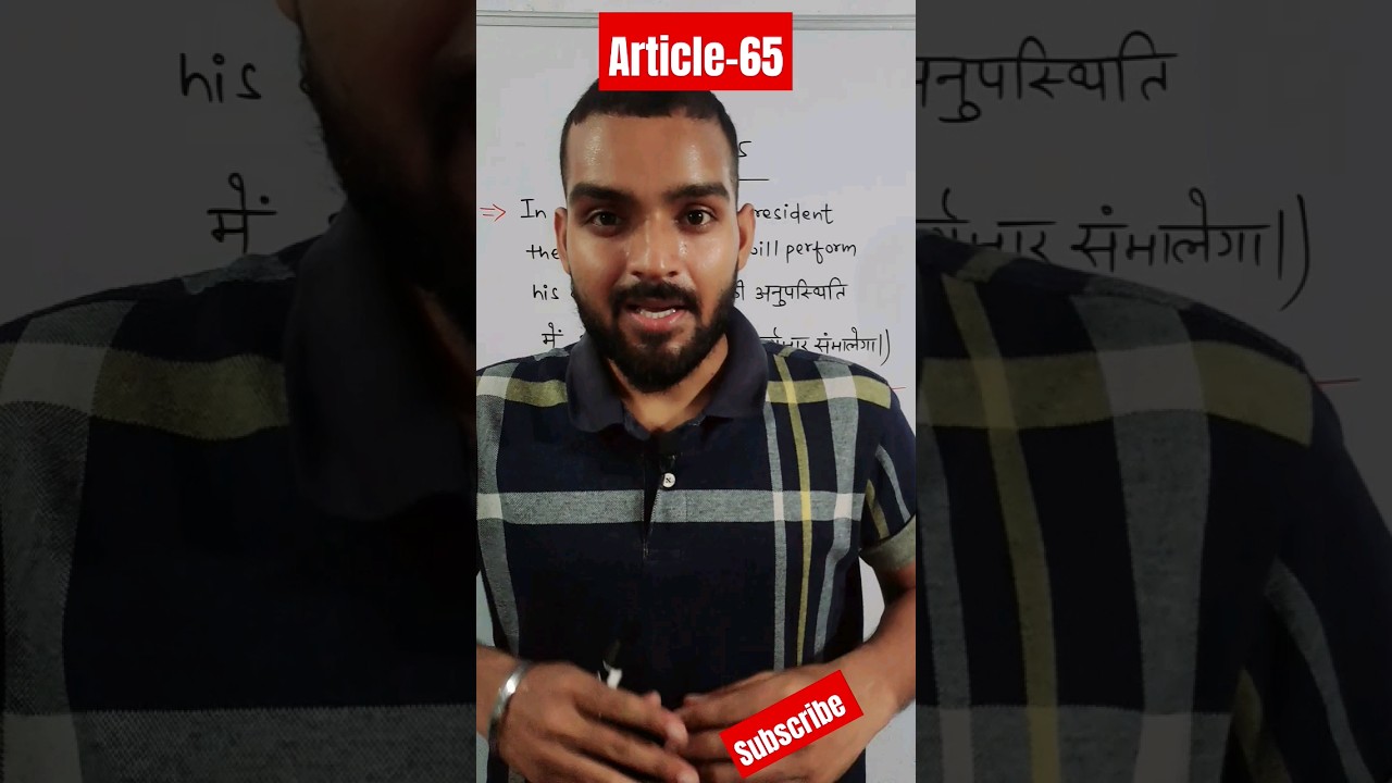Indian Constitution || Article-65 || 🤩 😋 👌 #viral #ytshorts