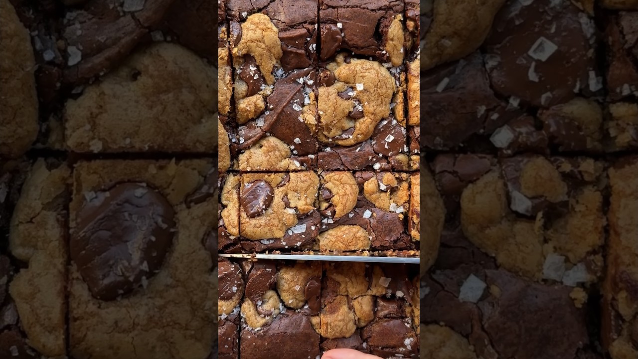 Chocolate chip cookie brownies (aka brookies!) #baking #brownies #cookies #chocolate