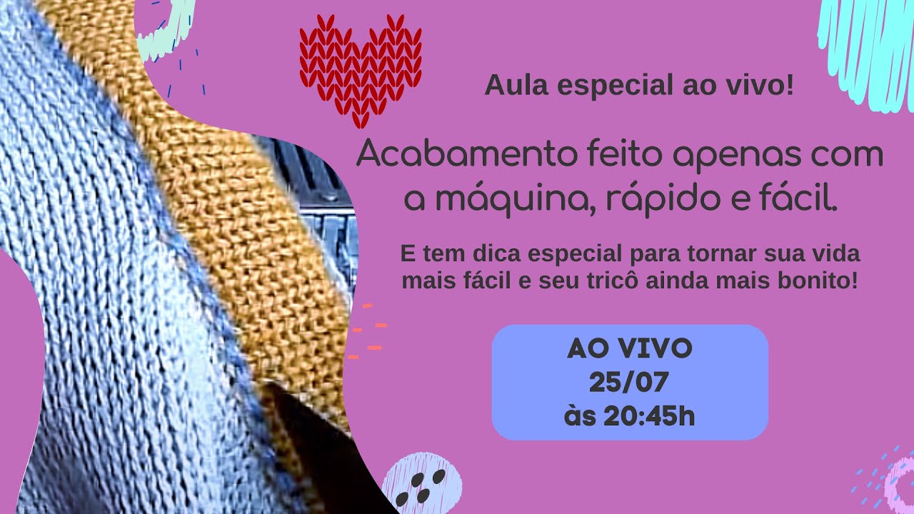 Tricô à Máquina - Acabamento feito apenas com a máquina - Rápido e fácil!