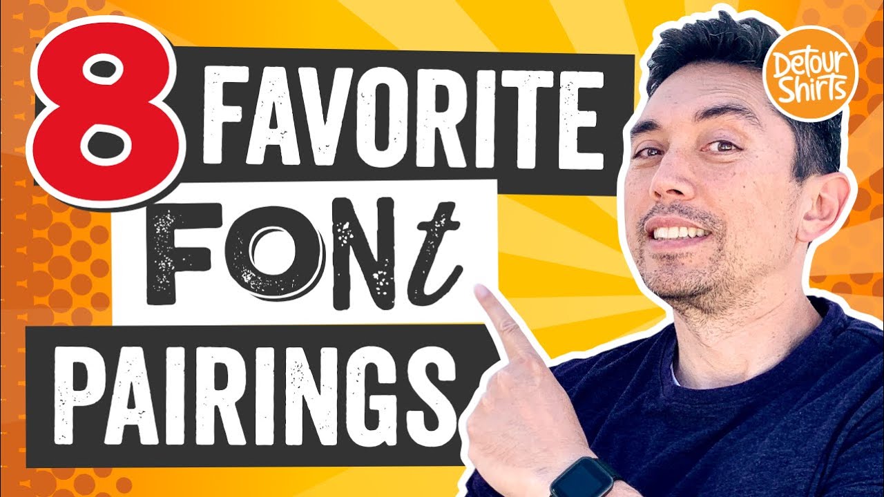 Pair fonts like a pro 🔥 8 Pairing Font Combos. Combinations I use to create designs for t-shirts.