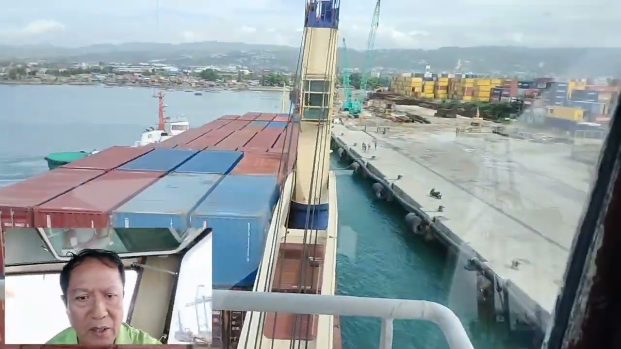Docking at (CSHCTC) Talisay, Cebu.  Self Pilotage, one Tug assist PB. FLA 0912H 10-03-26.
