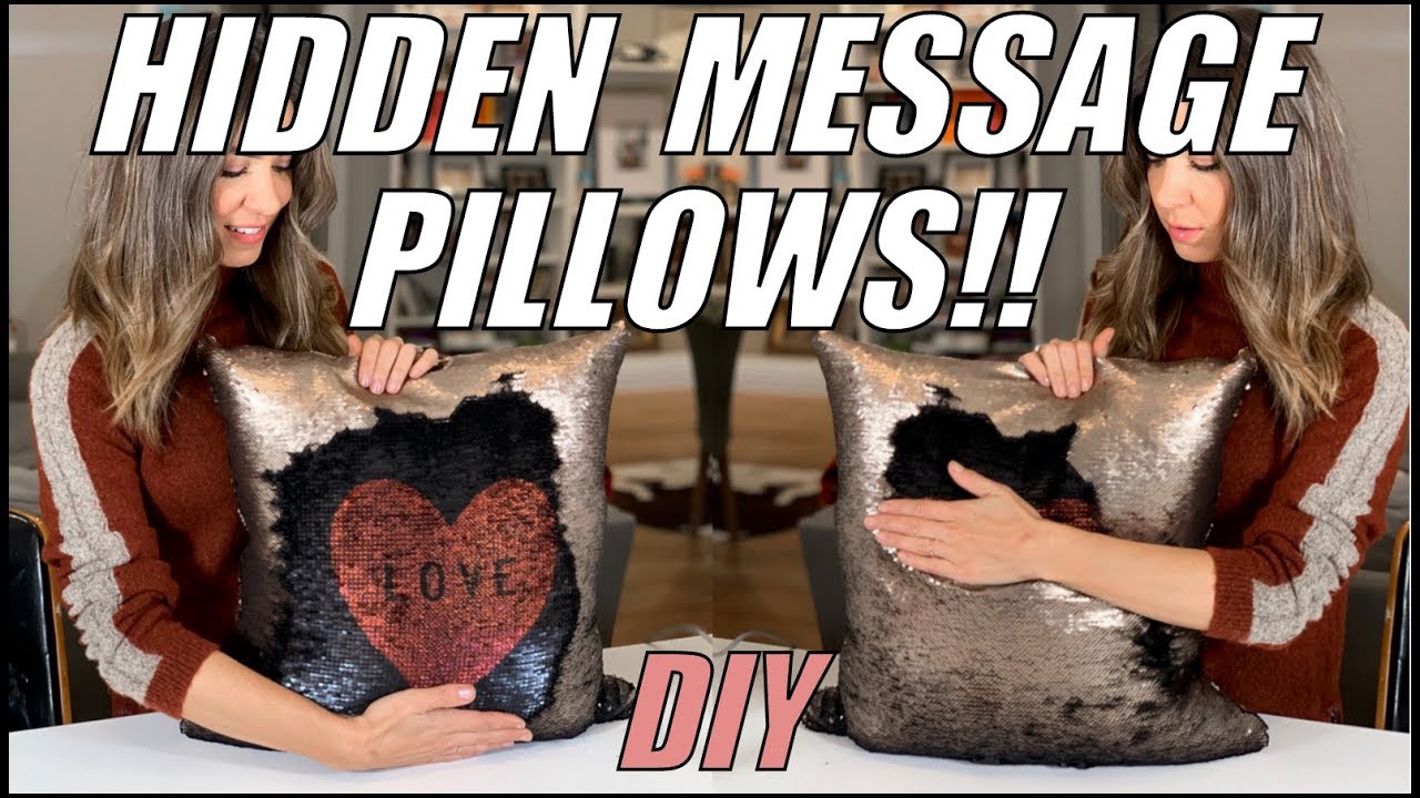 DIY: HIDDEN MESSAGE Sequin Pillow! - by Orly Shani
