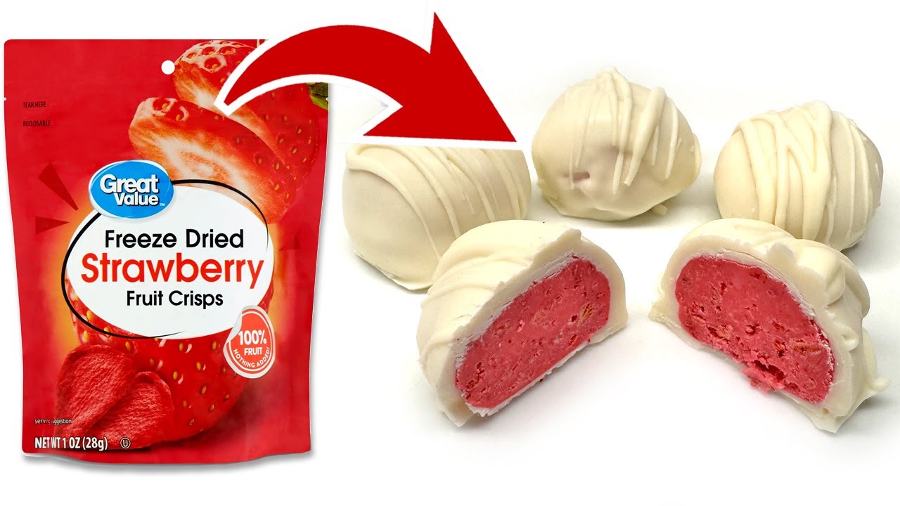 Easy No Bake Strawberry Truffles - Valentine Candy Recipe