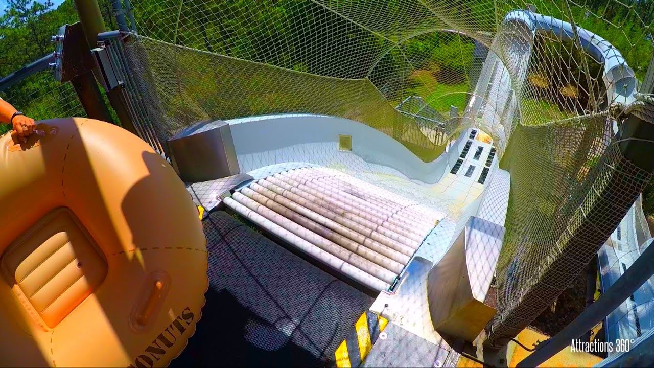 [4K] Disney Water Coaster POV - Disney's Typhoon Lagoon - Crush 'n' Gusher