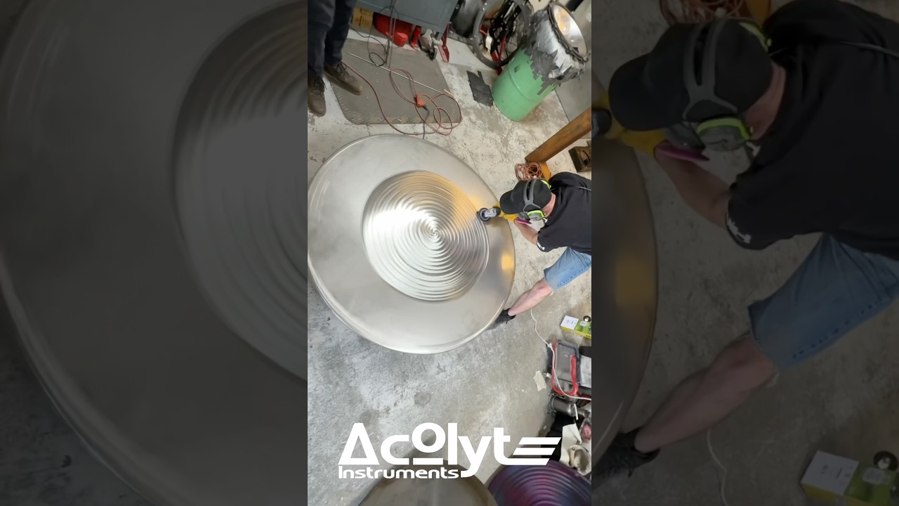 Working on our largest gong to date! 60&rdquo; 🤯 #gong #gongmaking