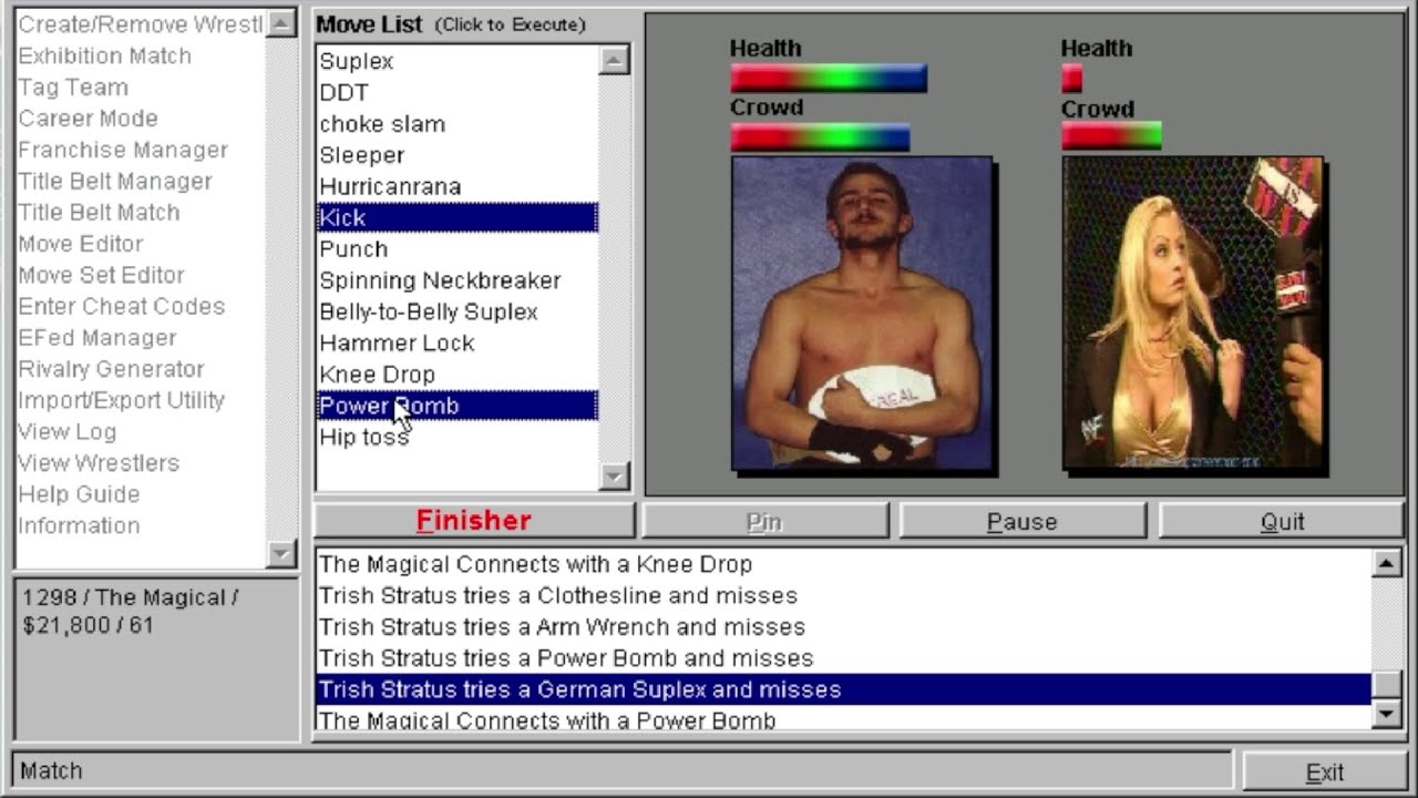AlterWorld Software - AlterWorld Wrestling - 2000