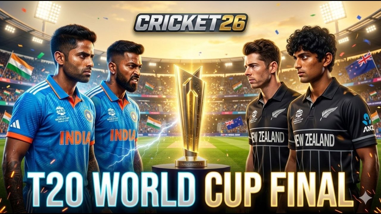 India Vs New Zealand FINAL  Live 🔴T20 World Cup 2026 | Cricket 26