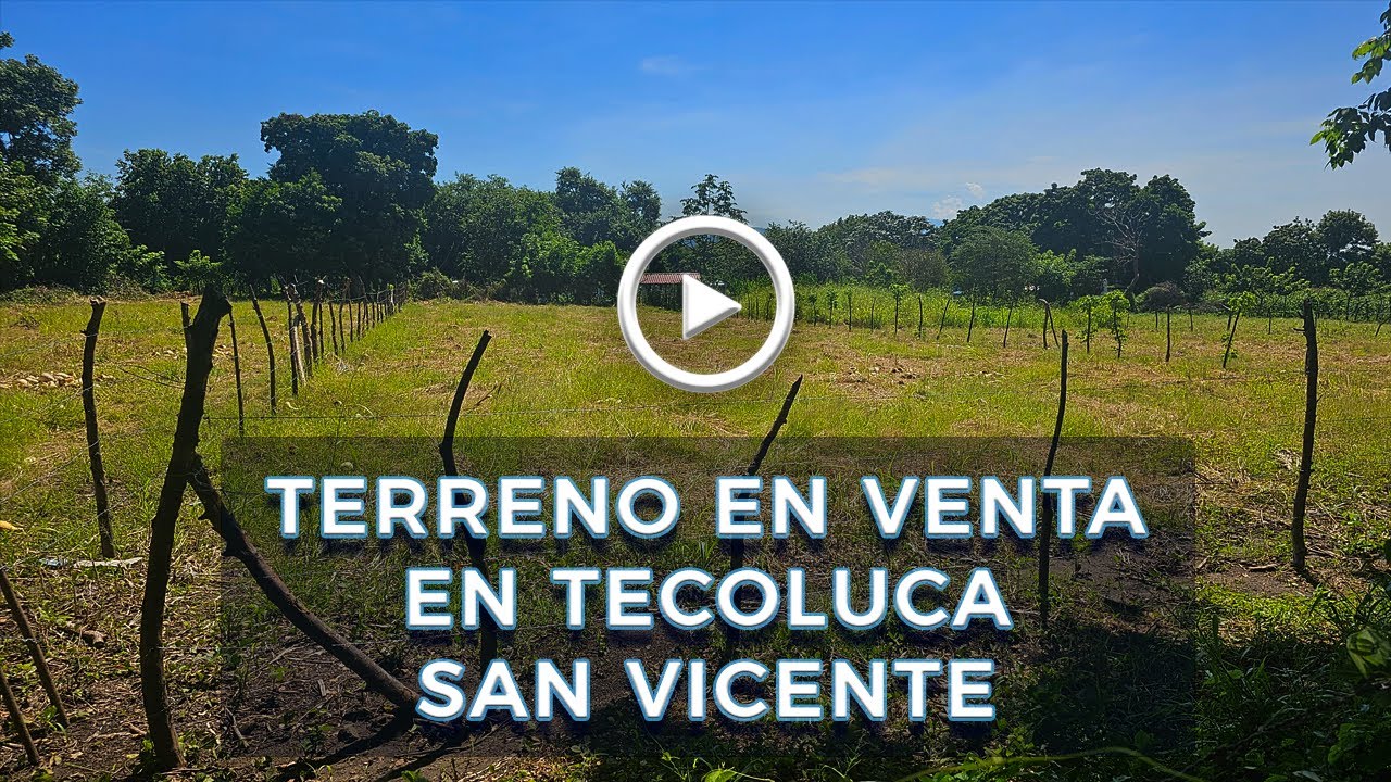 ¡NO DISPONIBLE! TERRENO EN VENTA EN EL SALVADOR EN TECOLUCA SAN VICENTE