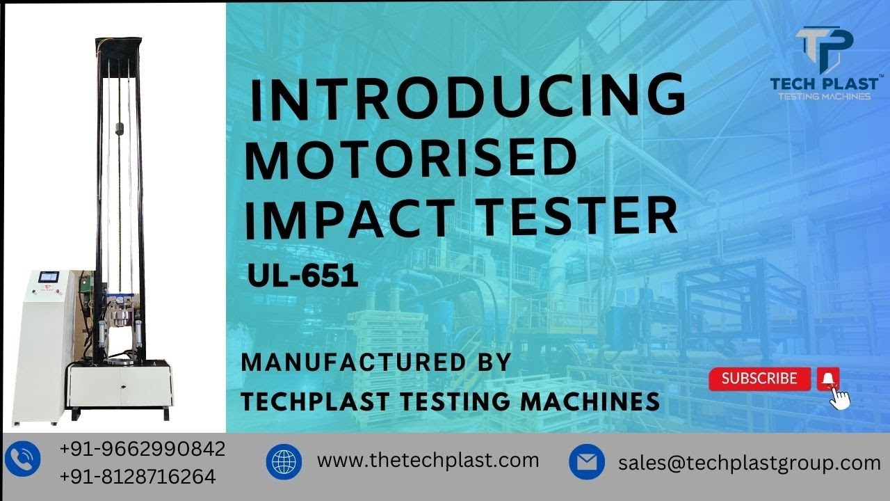 MOTORIZED IMPACT TESTER= UL-651  By Techplast Testing Machine. Plastic Testing Machines from India.