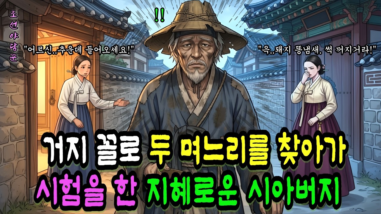 거지꼴로 두 며느리를 시험한 전직 관찰사 시아버지, 가문의 주인을 바꾼 선택은?ㅣ옛날이야기ㅣ민담ㅣ야담ㅣ전설ㅣ설화