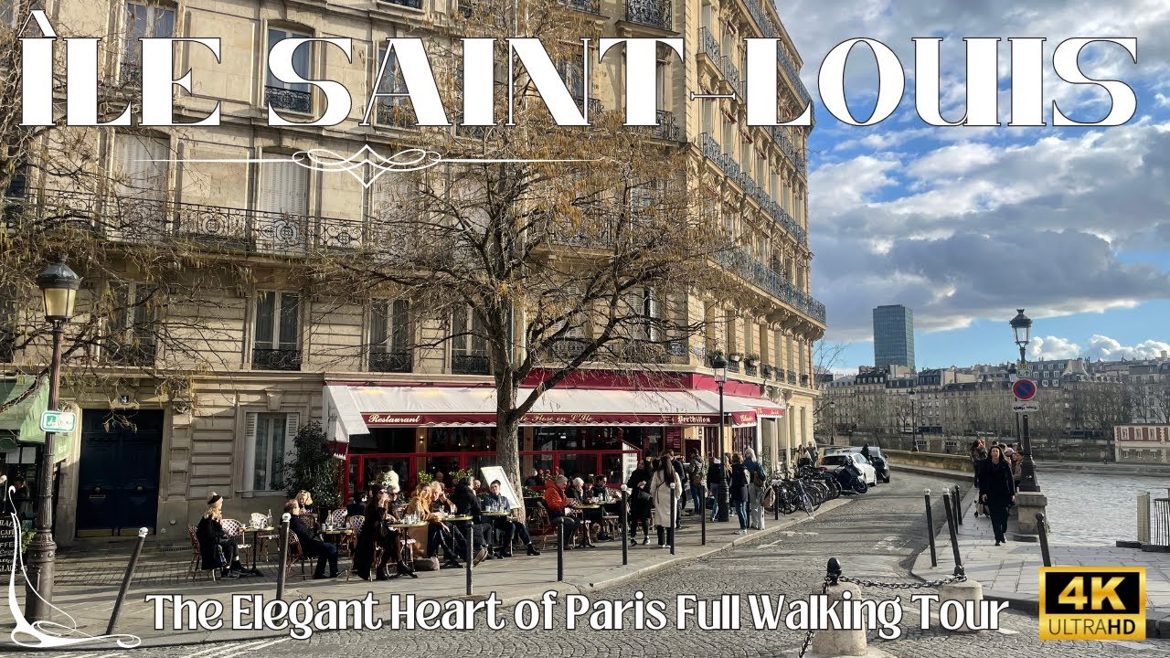 [4K] Paris Île Saint-Louis | The other island full walking tour | Chic Hidden Gem 🏡🚶‍♂️