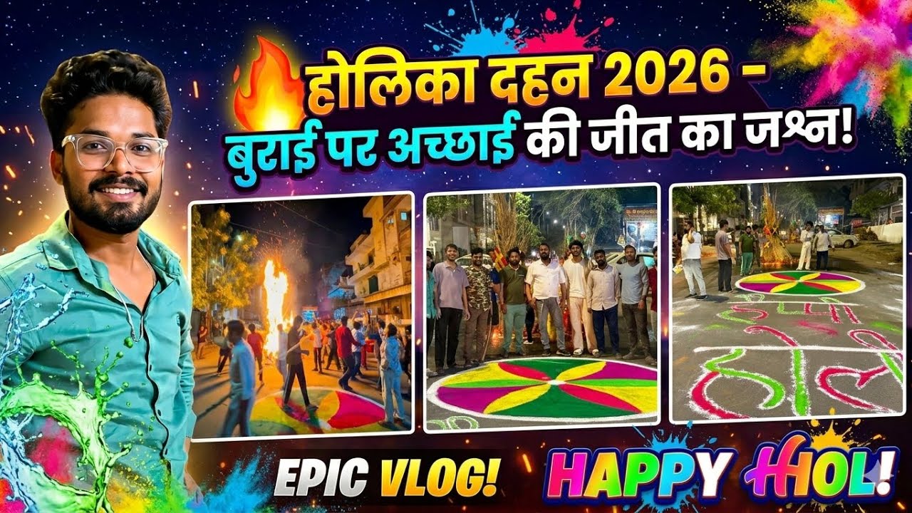 Holika Dahan 2026: Burai Par Achai Ki Jeet Ka Jashn! 🔥 #holi #2026 #vairal 