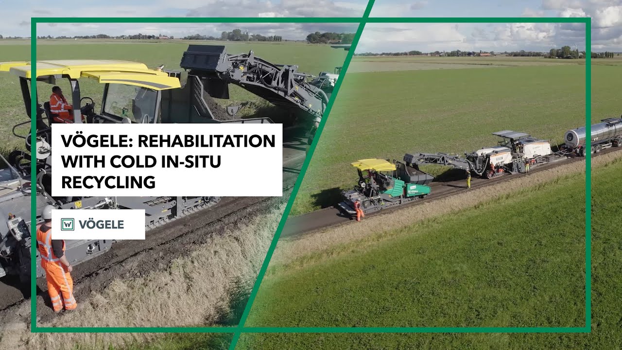 Sustainable Rehabilitation: Cold Recycling with Vögele SUPER 2100-5i Paver