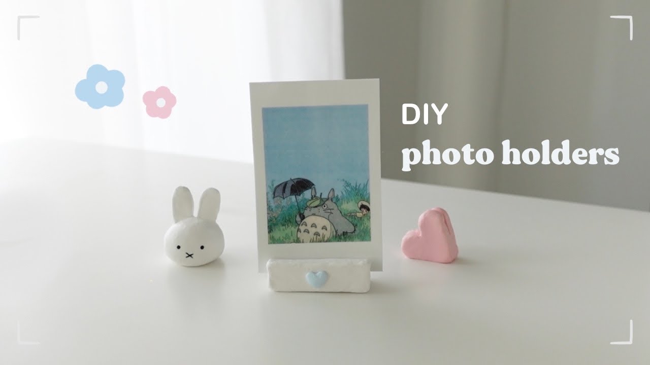 making clay photo holders 🌷 (easy diy, miffy, aesthetic)