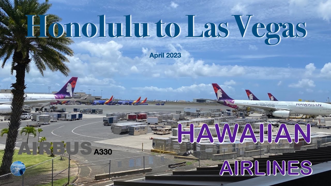 [4K] Island Adventure in the Sky: Hawaiian Airlines A330 Flight from Honolulu 🏝️to Las Vegas! 🎰
