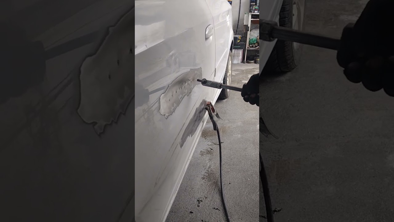 APRENDENDO A RECUPERAR AMASSADO COM SPOTTER REPUXADEIRA, FUNILARIA E CHAPEACAO AUTOMOTIVA