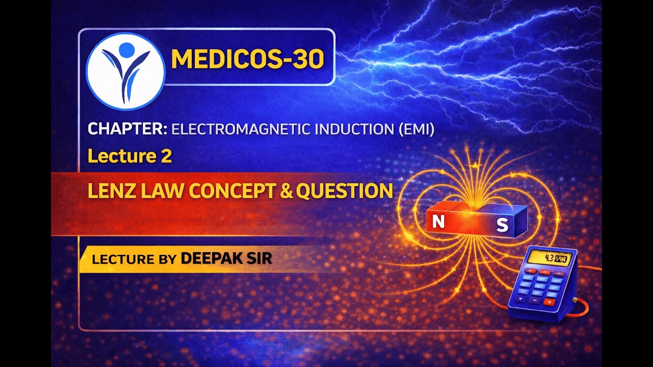 L - 2 | ELECTRO MAGNETIC INDUCTION (E.M.I) | LENZ LAW CONCEPT & QUESTION |