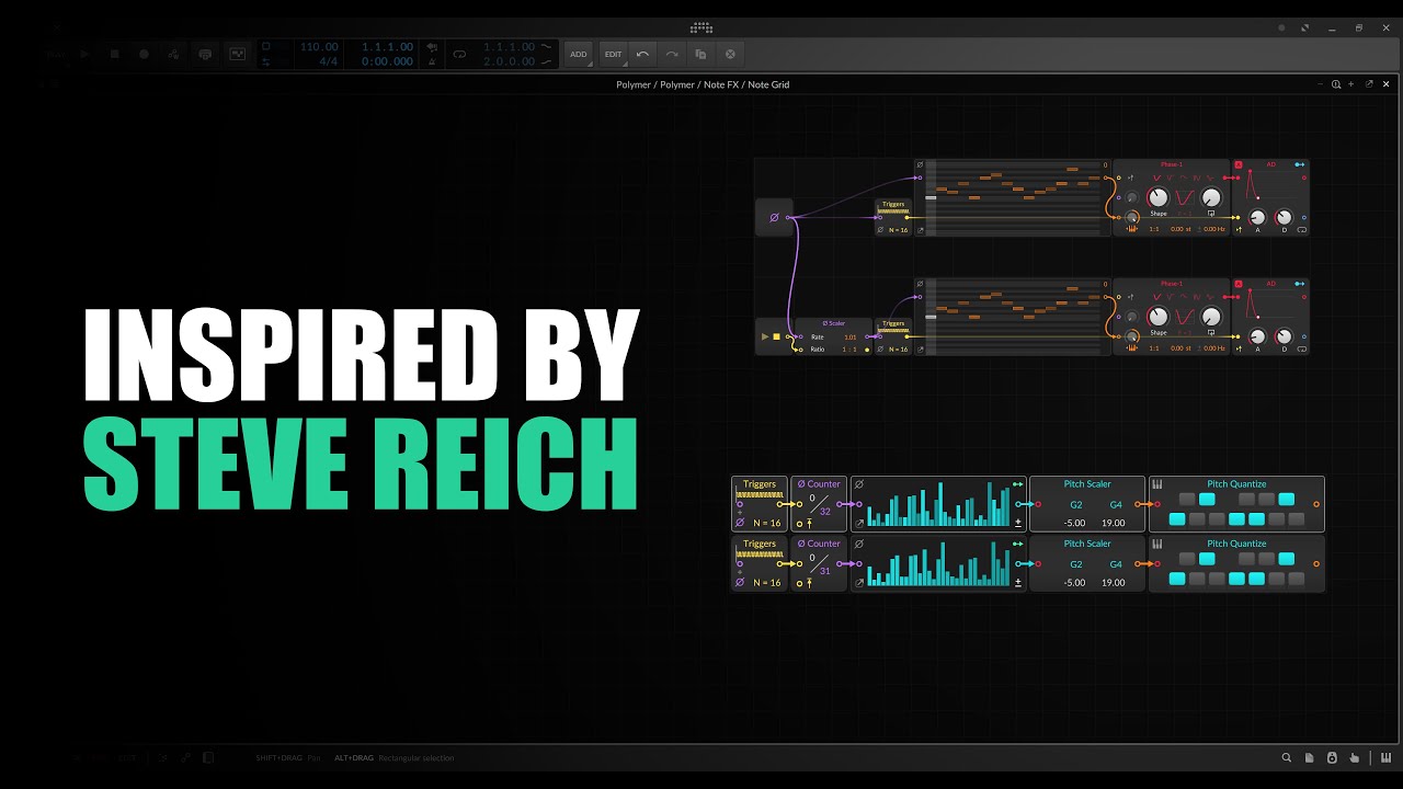 Phasing techniques in Bitwig's Grid